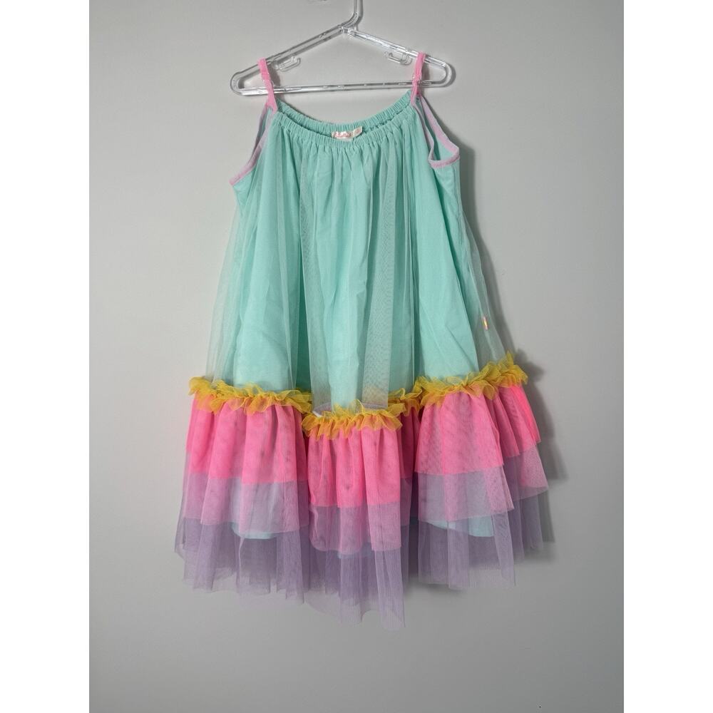 Billieblush Girls Multicolor Tulle Dress Ruffle Size 6 Tiered Flowy - Picture 2 of 4
